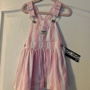 NWT OshKosh B’gosh Toddler Girl’s Pink Striped Skirtall Size 2T